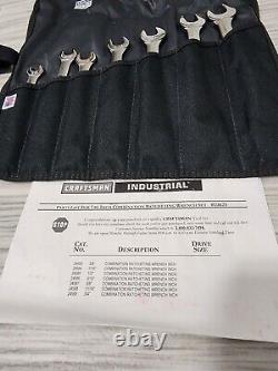 Craftsman Industrial 24623 USA 7 Piece SAE Ratcheting Wrench Set With Pouch NEW