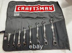 Craftsman Industrial 9 Pc. Reversible SAE 12 Pt. Ratcheting Wrench Set USA Made