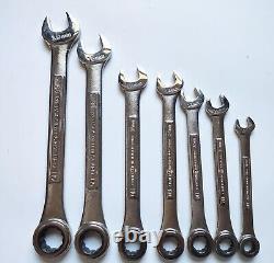 Craftsman Industrial USA, 7pc Metric Ratcheting Wrench Set 10mm-19mm with Roll