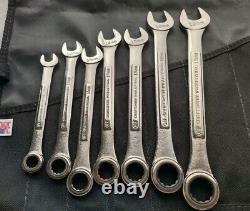 Craftsman Industrial USA, 7pc Metric Ratcheting Wrench Set 10mm-19mm with Roll
