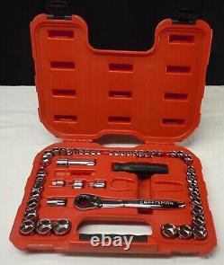 Craftsman MAX AXESS 1/4 3/8 Pass Thru Socket Ratchet Wrench Set Metric SAE 29309