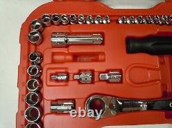 Craftsman MAX AXESS 1/4 3/8 Pass Thru Socket Ratchet Wrench Set Metric SAE 29309