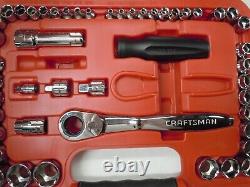 Craftsman MAX AXESS 1/4 3/8 Pass Thru Socket Ratchet Wrench Set Metric SAE 29309