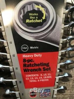Craftsman Metric Combination Ratcheting Wrench Set Made in USA 42445 BRAND NEW