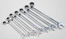 Craftsman Metric Elbow Pivoting Joint Ratcheting Combination Wrench Set 914636