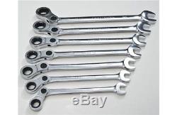 Craftsman Metric Elbow Pivoting Joint Ratcheting Combination Wrench Set 914636