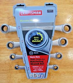 Craftsman Metric Heavy Duty 4 Piece Double Box Ratcheting Wrench Set