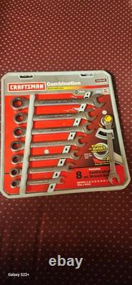 Craftsman NOS 8 Piece Ratcheting Combination Wrench Set Metric USA