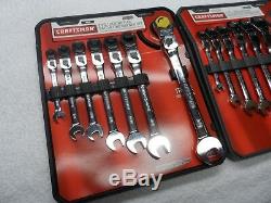 Craftsman SAE & MM Locking Head Flex Ratcheting Wrench Set Part # 42400/42401
