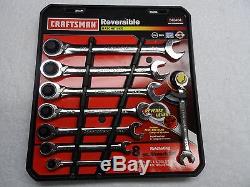 Craftsman SAE Reversible Ratcheting Wrench Set, made in USA 8 pcs Part # 42404