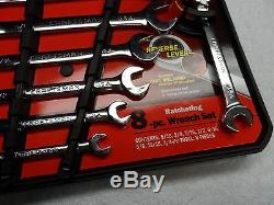 Craftsman SAE Reversible Ratcheting Wrench Set, made in USA 8 pcs Part # 42404