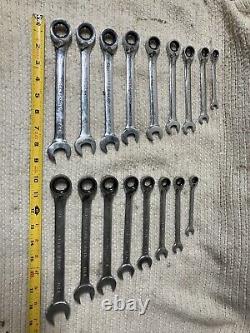 Craftsman Tools USA 17pc Metric SAE Reversible Combo Ratcheting Wrench Set