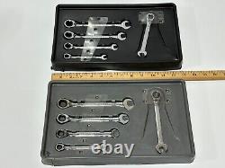 Craftsman USA 10pc (5 Metric, 5 SAE) RATCHETING REVERSIBLE Wrench Sets in Trays