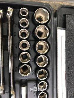 Craftsman USA 62 Pc Combination Wrenches, Sockets, Ratchet Set & Case RARE