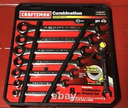 Craftsman USA 9 42444 SAE 8-piece Ratcheting Combination Wrench Set (unused)