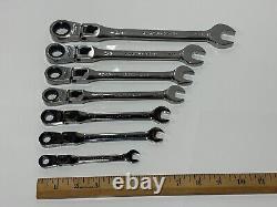 Craftsman USA RARE 42400 GK 7pc SAE LOCKING Flex Ratcheting Wrench Set, 12 Point