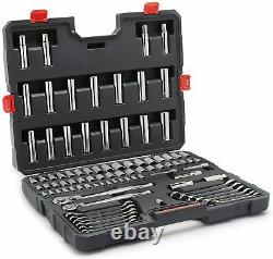 Crescent 90 Piece PRO Mechanic Tool Set with Ratcheting Wrenches, SAE & MM CTK90