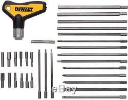 DEWALT Ratcheting T Handle Set 31 Piece Allen Wrench Tool Kit Hex Key Metric SAE