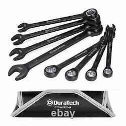 DURATECH 144-Position Ratcheting Wrench Set SAE 8-Piece 2.5-Degree 5/16'' to