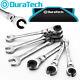 Duratech 6-pieces Ratcheting Wrench Set Open Flex-head Tubing Wrench Set 10-17mm