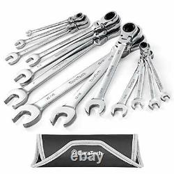 DURATECH Flex-Head Ratcheting Combination Wrench Set SAE 13-piece 5/16'' to 1