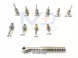 Dental Implant Ratchet Wrench 4.00 mm Full Set Drivers + Latch Adopter