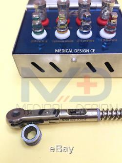 Dental Implant Universal Torque Wrench Ratchet Full Set Hex Drivers Kit