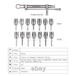 Dental Torque Wrench Ratchet with Drivers/Screw Driver/Tool Set