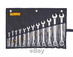 Dewalt Reversible SAE Standard Inch Ratcheting Wrench Set 12 Piece Wrenches Tool