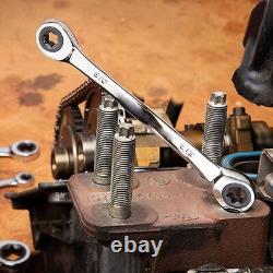 Double Box Ratcheting Handle Wrench Set Workshop Repair Ferramentas Tools Kit