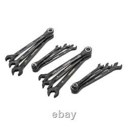 Double Ratcheting Wrench Set 100-Position SAE/MM (12-Piece) Combination Wrenches