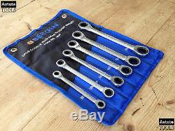 Double Ring Ratchet Spanner Set by Bergen 8-19mm 6 Piece