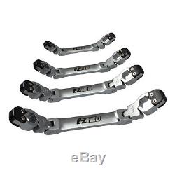 EZ Red LW4M Ratcheting Line Wrench Set