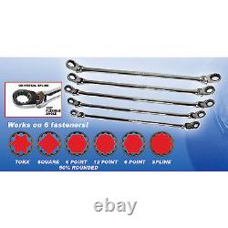 EZ Red NR5M Metric Ratcheting Wrench Set 5pc