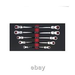 E-Z Red NR5M 5 pc Extra Long Flex Head Ratcheting Wrench Set