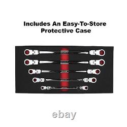 E-Z Red NR5M 5 pc Extra Long Flex Head Ratcheting Wrench Set