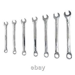 Eastman 08 Pcs Ratcheting Combination Wrench Kit Roll Set-Elliptical Panel-CRV