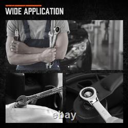 Efficient 24-Piece Ratcheting Wrench Set Slim Profile & Mirror Finish Design