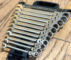 Expert Tools by Mac 8 19mm Wrench Set Metric Combo Flex Head Ratcheting Lot