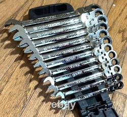 Expert Tools by Mac 8 19mm Wrench Set Metric Combo Flex Head Ratcheting Lot