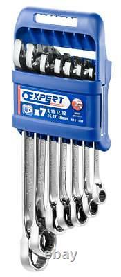 Expert by Facom E111107 7 Piece Ratcheting Combination Spanner Set 8-19mm