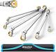 Extra Long Anti-slip Flex-head Ratcheting Wrench Set, Double Box End Wrench Set