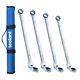 Extra Long Ratcheting Wrench Set, Flex Head & Fixed Offset Head Double Box En