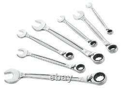 Facom 467B. J7 7 Piece Reversible Ratcheting Anti Slip Combination Spanner Set