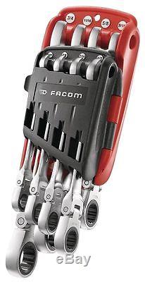 Facom Flexible Head Ratcheting Imperial Af Wrench Spanner Wrench Set In Clip