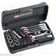 Facom Tools Stubby Ratchet Wrench Combination Spanner Set Sockets Bits Case