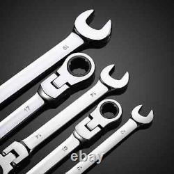 Flex Head Ratcheting Wrench Set, Combination Ended Spanner Kits, Socket Key Set