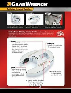GEARWRENCH 10 Pc. Ratcheting Crowfoot Wrench Set, Metric 89119