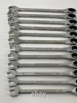GEARWRENCH 12 Pc. 8mm-19mm 12 Pt. 90T Ratcheting Combination Wrench Set, 86679