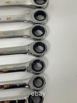 GEARWRENCH 12 Pc. 8mm-19mm 12 Pt. 90T Ratcheting Combination Wrench Set, 86679